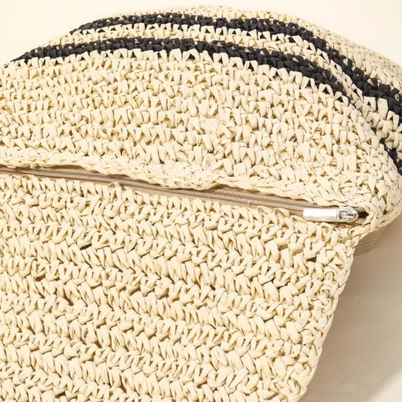 NWT Pacific Coast Striped Raffia Retreat Backpack - Picture 7 of 9